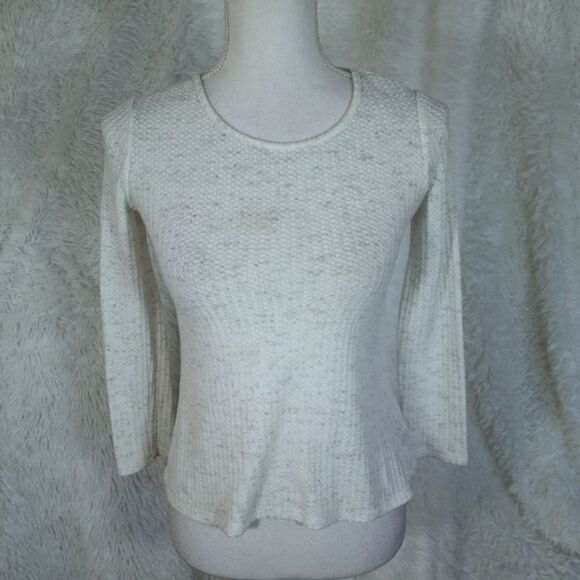 IZ BYER GIRL WHITE & GRAY PULLOVER W/CRISSCROSS BACK SZ.Y14 EUC - Picture 2 of 7